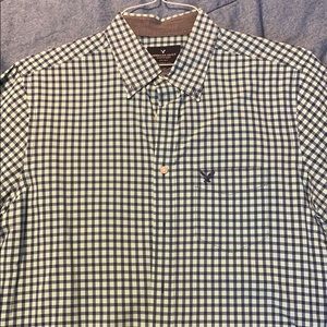 Blue/Green American Eagle Dress Shirt (LongSleeve)